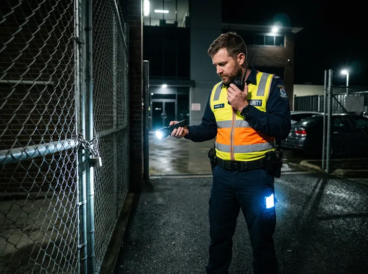Security guard unable to answer phone while on night patrol