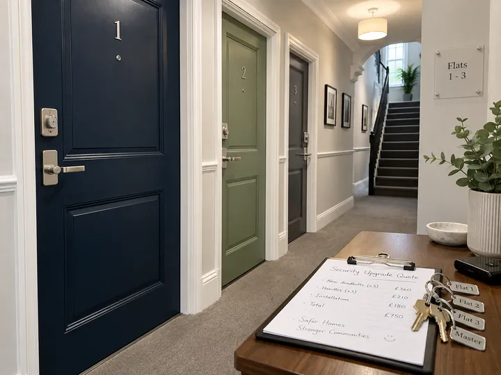AI receptionist capturing multi-property lock change quote details