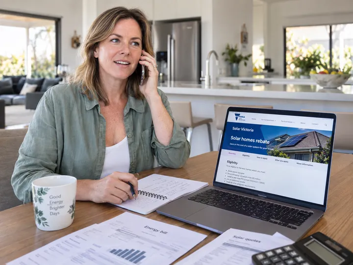 Homeowner calling about solar rebates and feed-in tariffs