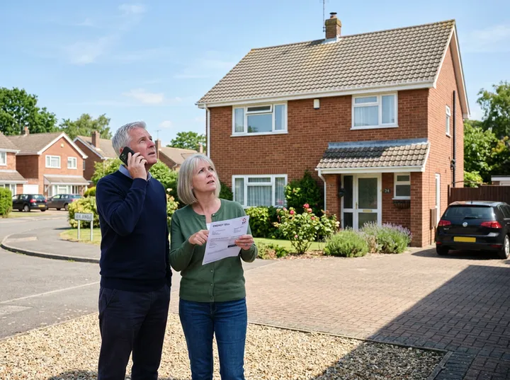 Homeowners enquiring about solar panel installation