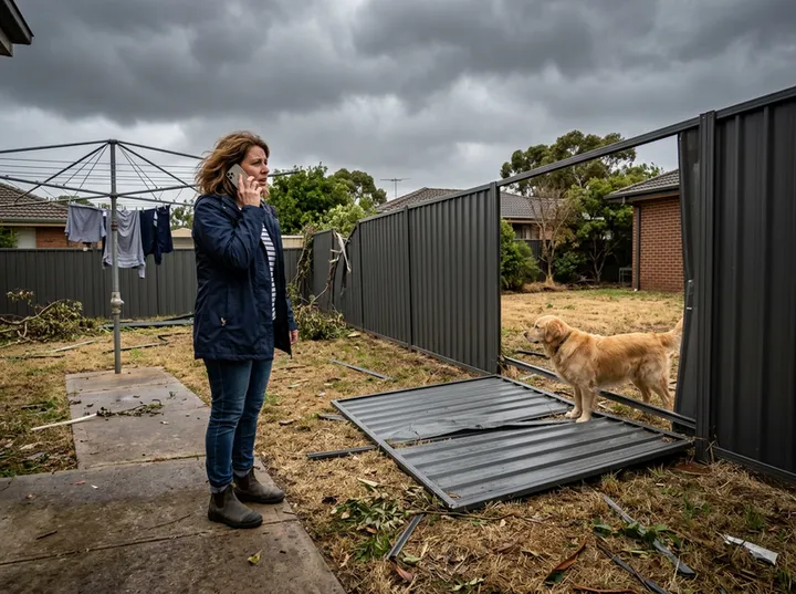 Storm damage fence repair call being handled by AI answering service