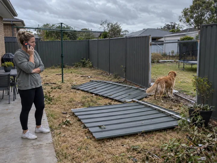 Storm damage fence repair call being handled by AI answering service