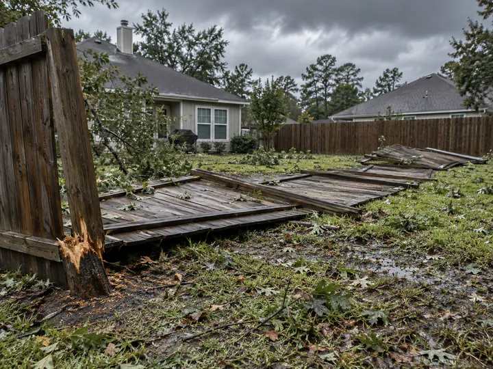 Storm damage fence repair call being handled by AI answering service