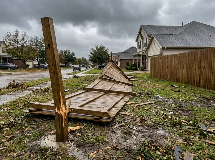 Storm damage fence repair call being handled by AI answering service