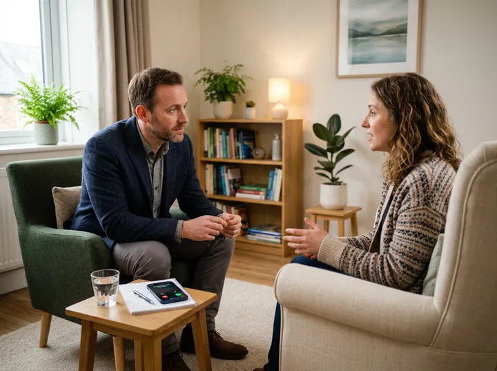 Therapist unable to answer phone during a client session