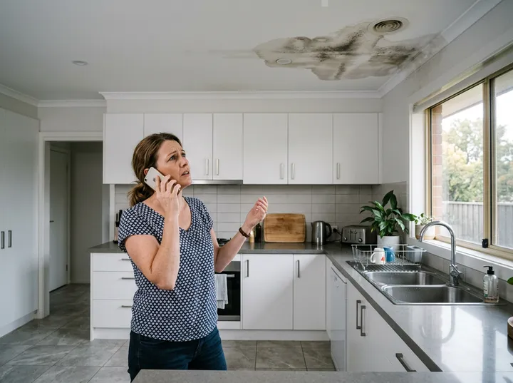 Homeowner urgently calling tradie about water damage