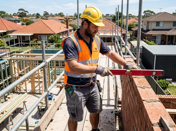 Tradie on a ladder unable to answer phone call