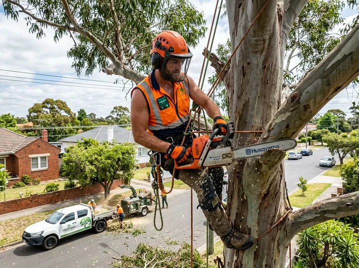 Arborist unable to answer phone while working at height