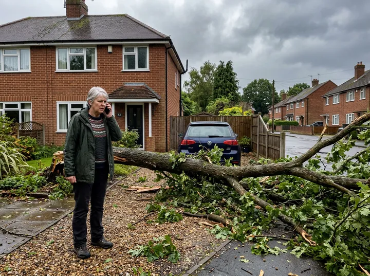 Homeowner calling about storm damage to a tree