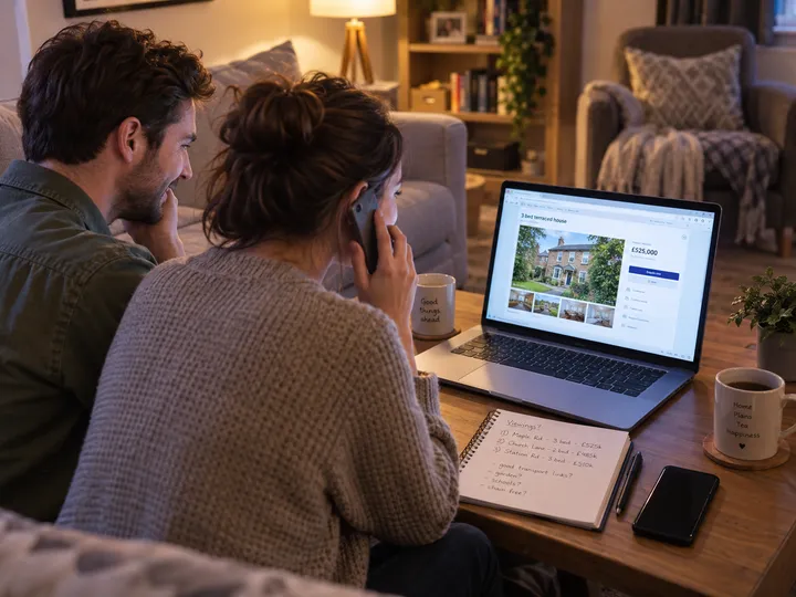 Evening property buyer enquiry call being handled by AI virtual receptionist