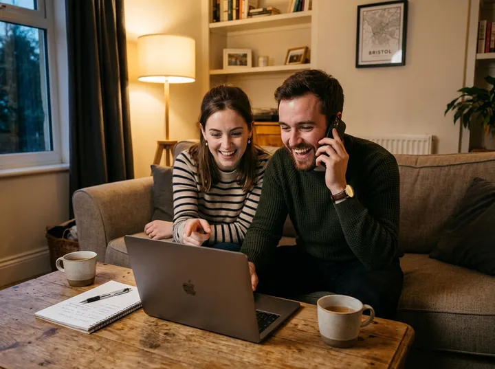 Evening property buyer enquiry call being handled by AI virtual receptionist