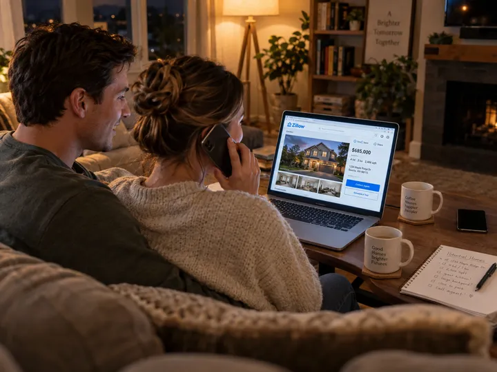 Evening property buyer inquiry call being handled by AI virtual receptionist