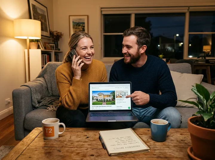 Evening property buyer enquiry call being handled by AI virtual receptionist