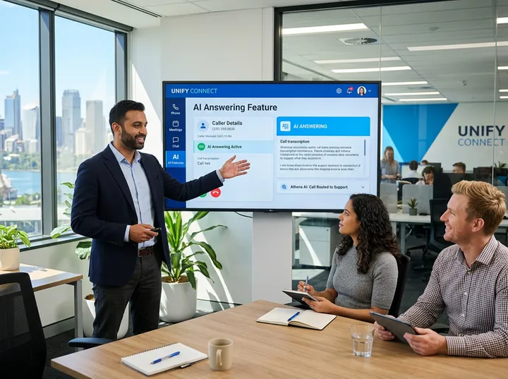 UCaaS platform using AI answering as a competitive differentiator
