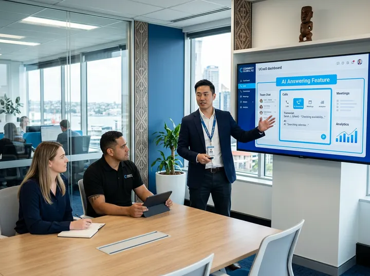 UCaaS platform using AI answering as a competitive differentiator