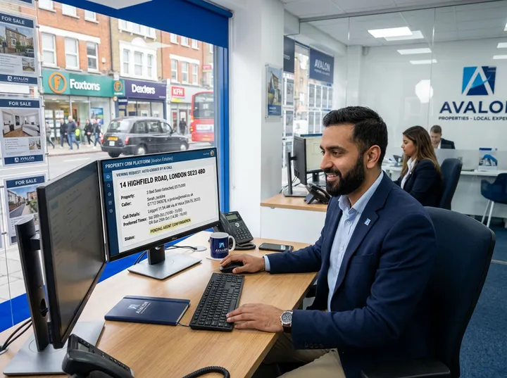 Estate agency platform capturing buyer and vendor enquiries via AI