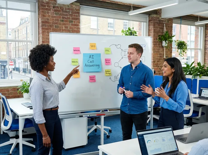 Branding agency offering AI answering as part of full-service package