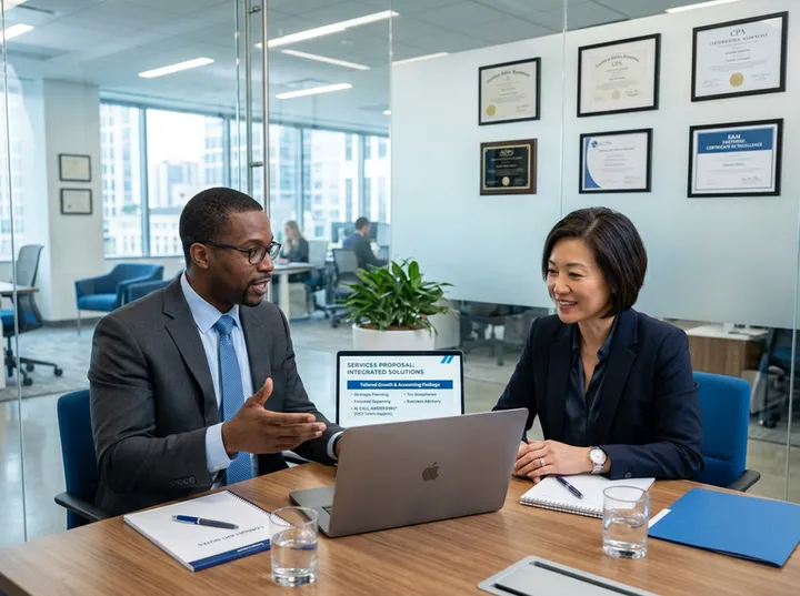 Accountancy practice recommending AI answering to small business clients