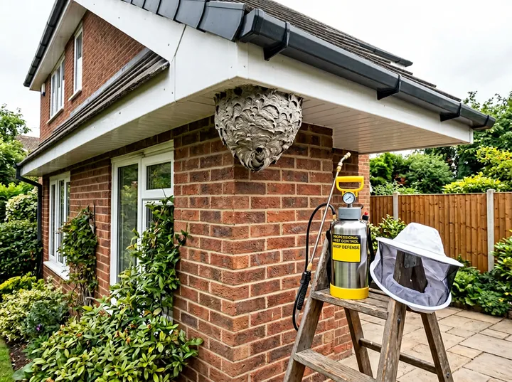 AI receptionist capturing wasp nest removal quote details